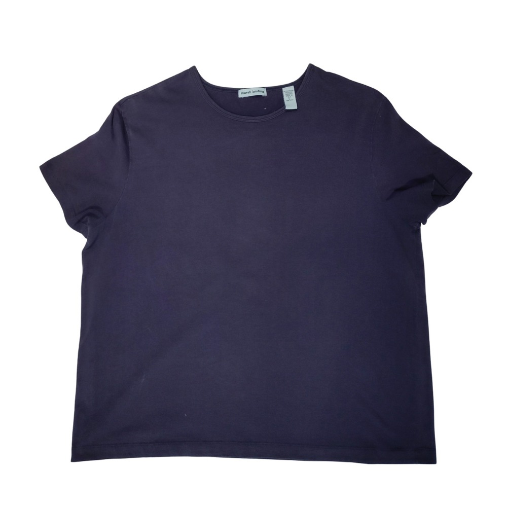 Marsh Landing Dark Blue Short Sleeve Shirt Large‎
